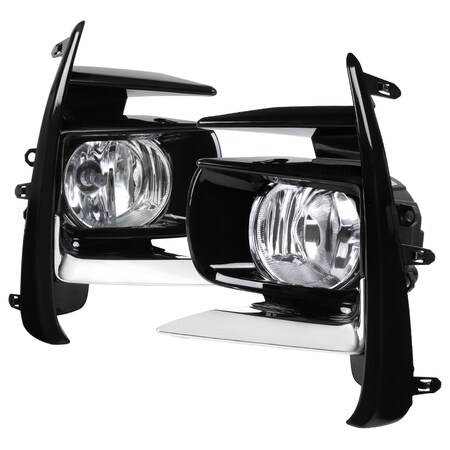 Spec-D Tuning 17-Up Toyota Sienna Fog Lights- Clear- Black Frame LF-SNA18COEM-V2-DL